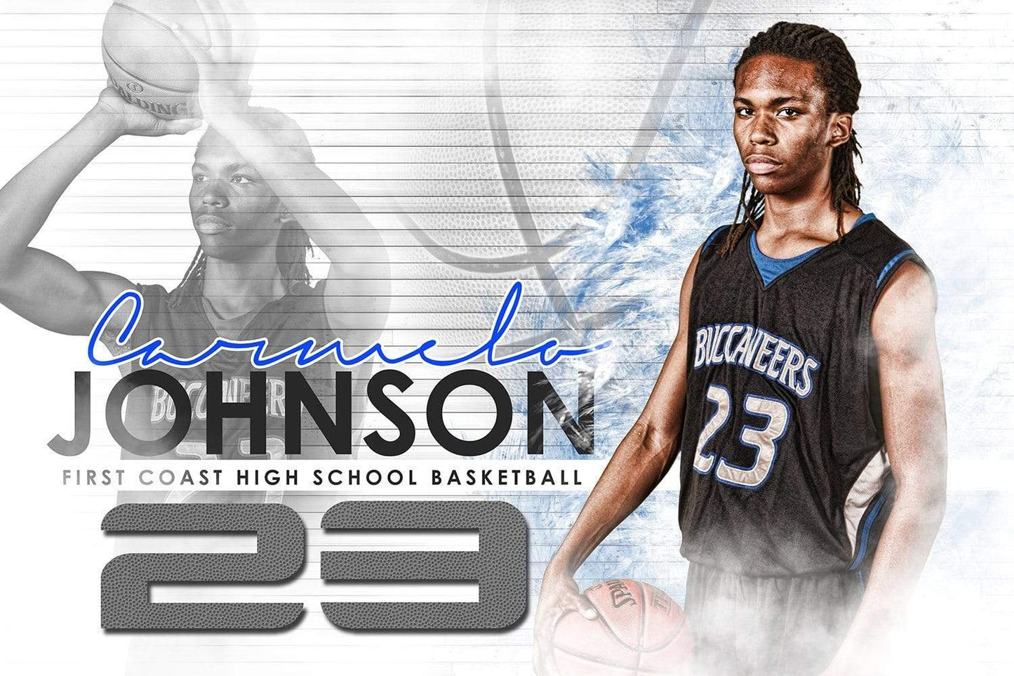 Urban Court - Signature Series - Player Banner & Poster Template H-Photoshop Template - Photo Solutions
