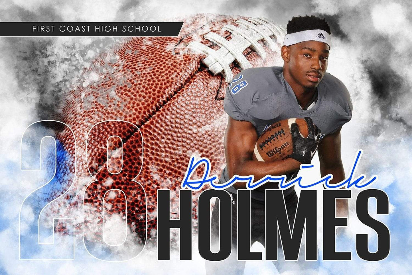 Urban Grid Iron - Signature Series - Player Banner & Poster Template H-Photoshop Template - Photo Solutions