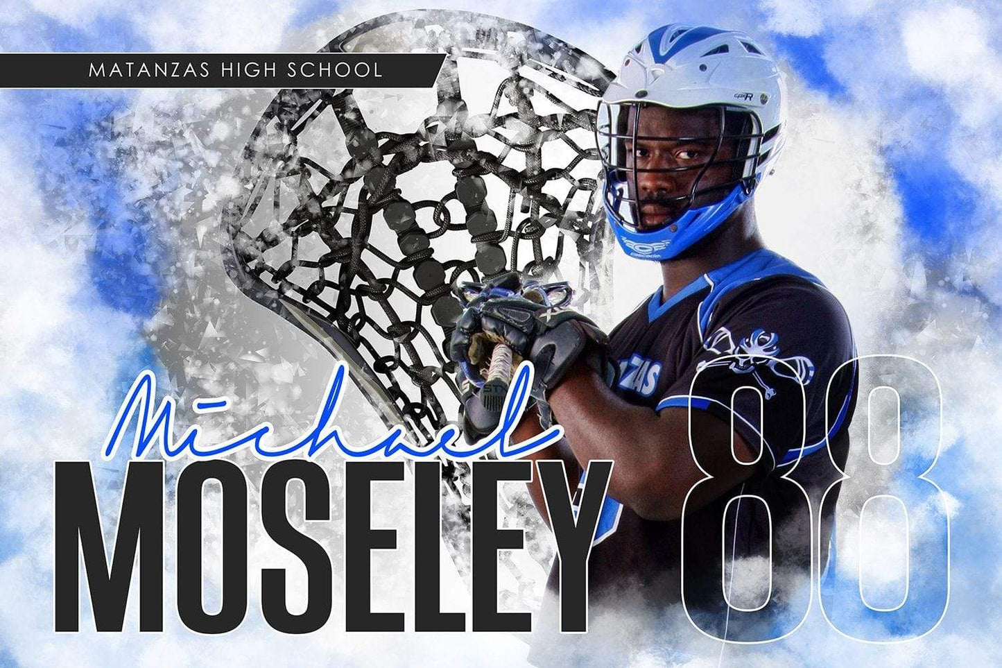 Urban Lacrosse - Signature Series - Player Banner & Poster Template H-Photoshop Template - Photo Solutions