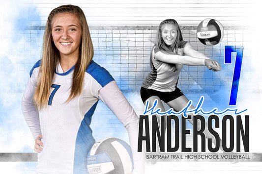 Urban Volleyball - Signature Series - Player Banner & Poster Template H-Photoshop Template - Photo Solutions