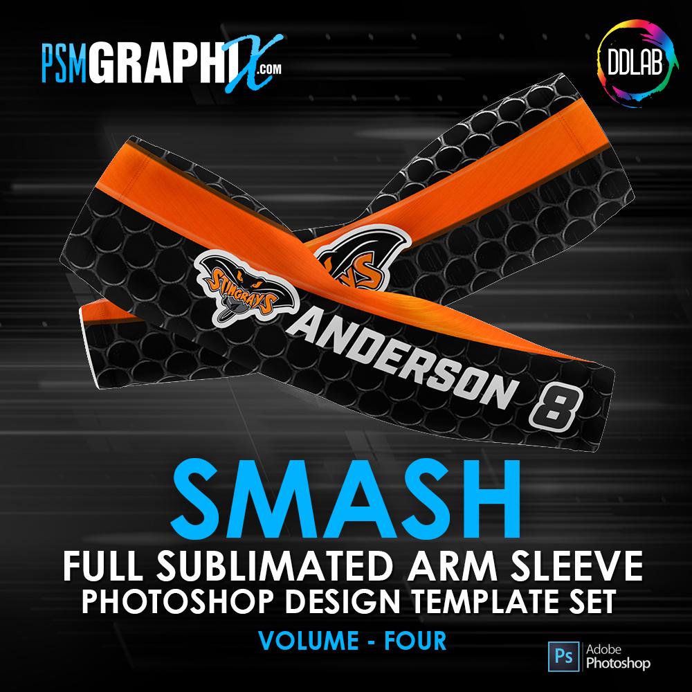 Smash - V4 - Arm Sleeve Photoshop Template-Photoshop Template - PSMGraphix