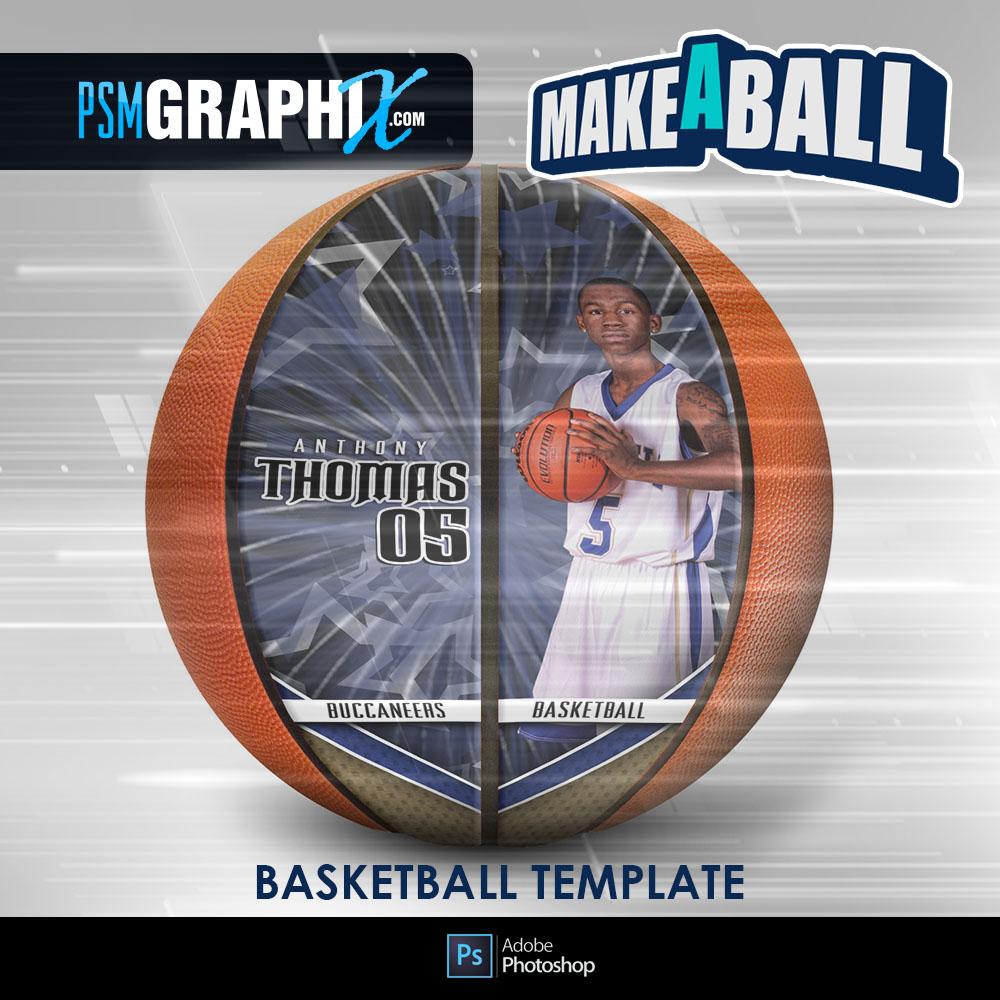 Spirit - V.1 - Basketball (Full Size) - Make-A-Ball Photoshop Template-Photoshop Template - PSMGraphix