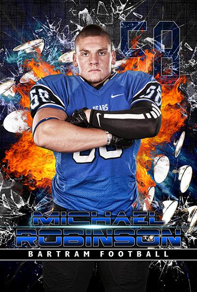 Stadium Lights v.3 - Player Banner & Poster Template-Photoshop Template - Photo Solutions