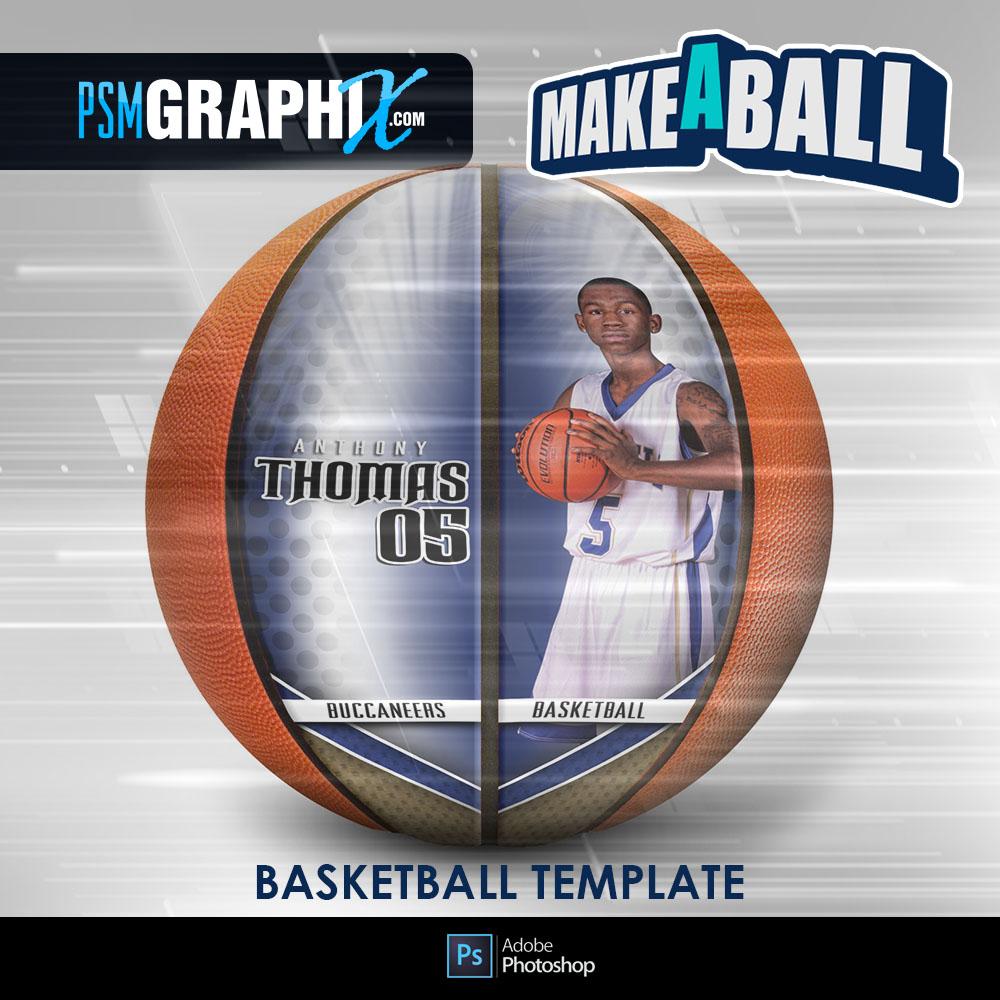 Superstar - V.1 - Basketball (Full Size) - Make-A-Ball Photoshop Template-Photoshop Template - PSMGraphix