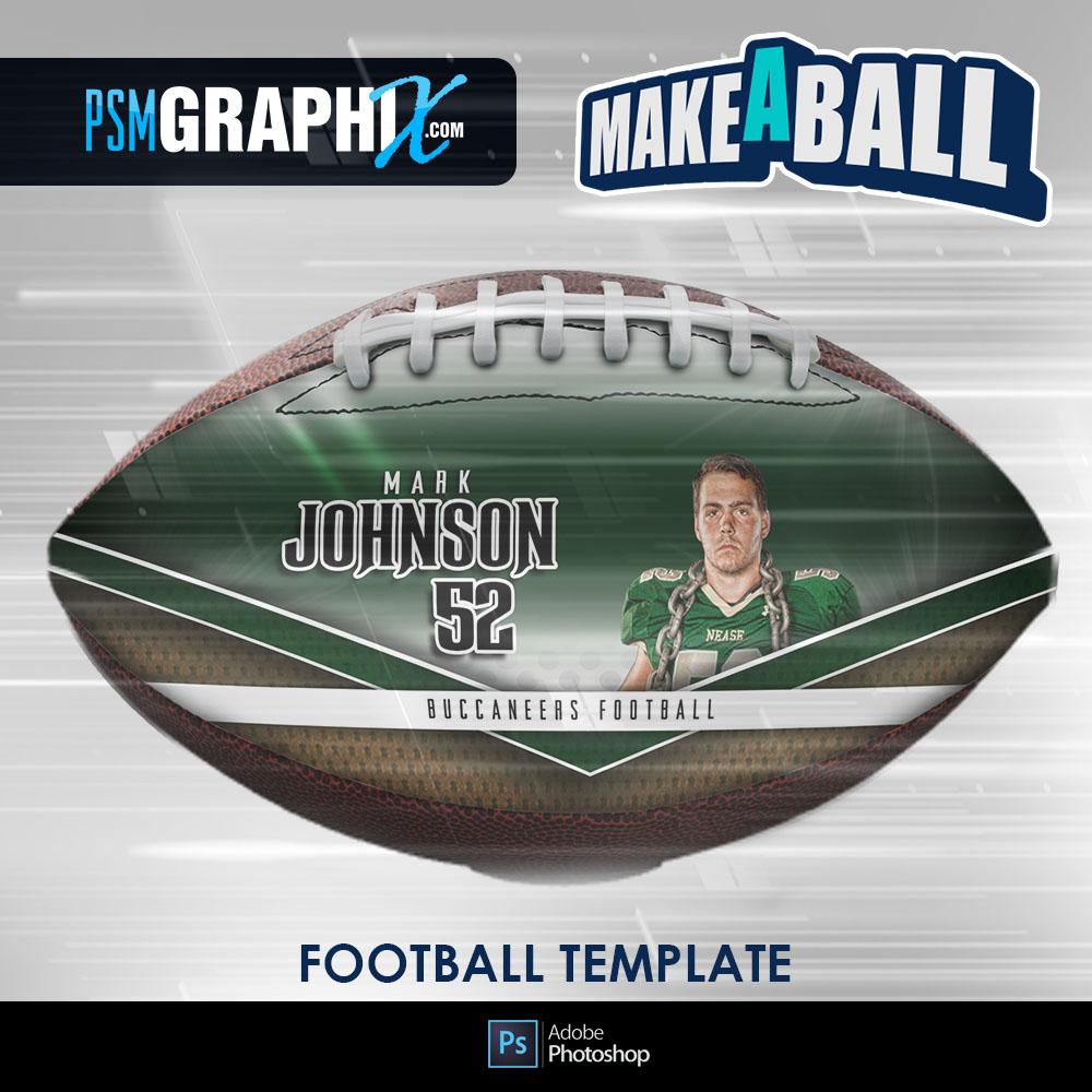 Superstar - V.1 - Football (Full Size) - Make-A-Ball Photoshop Template-Photoshop Template - PSMGraphix