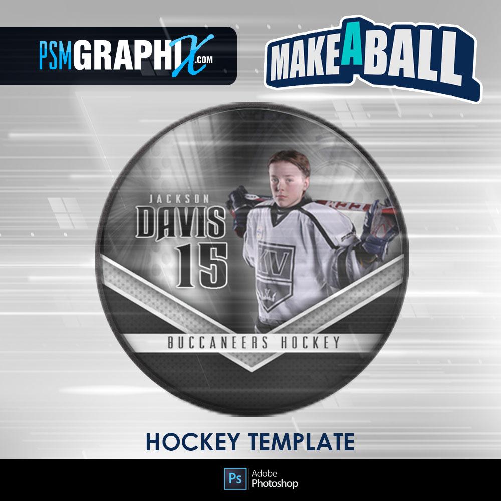 Superstar - V.1 - Hockey Puck - Make-A-Ball Photoshop Template-Photoshop Template - PSMGraphix