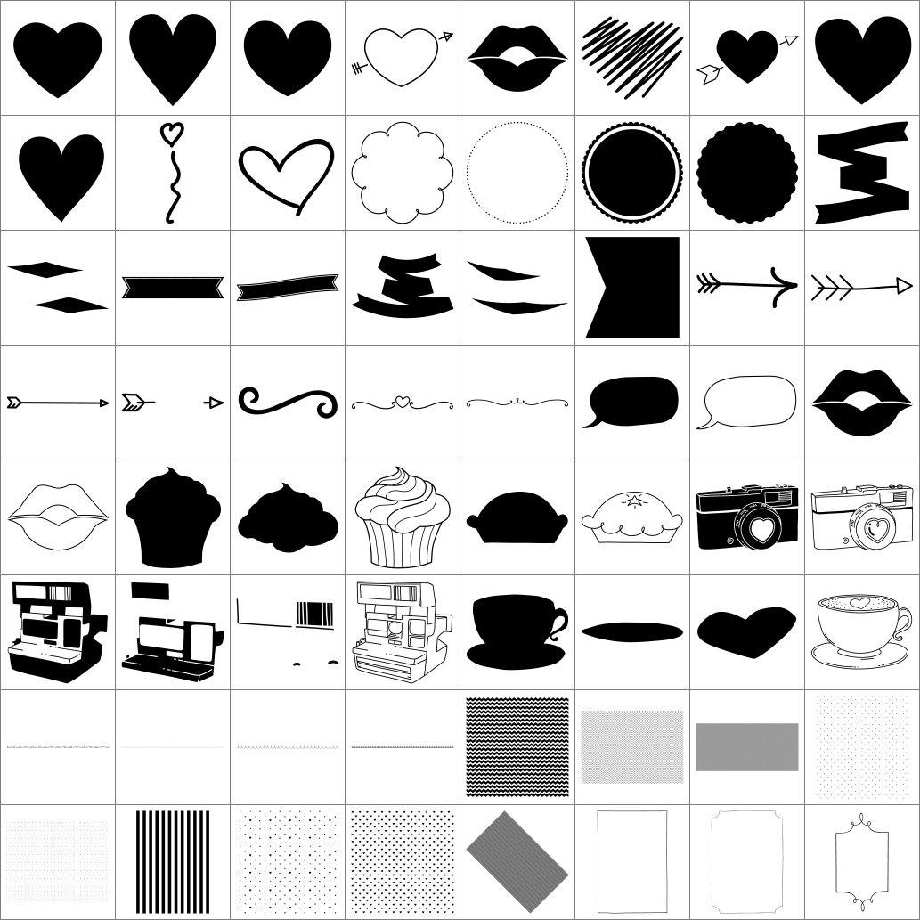 Sweetheart Valentines - Vector .CHS Photoshop Shapes-Photoshop Template - Graphic Authority