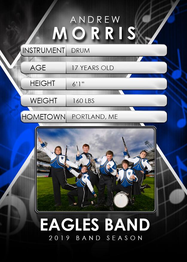 Signature Player - Band- V2 - Drop-In Trading Card Template-Photoshop Template - Photo Solutions