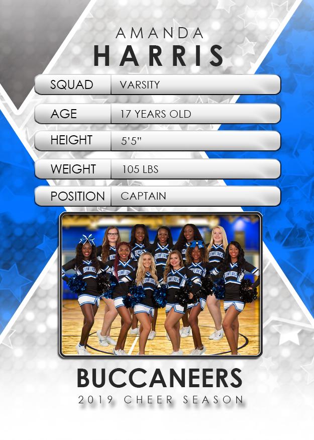 Signature Player - Cheer - V2 - Drop-In Trading Card Template-Photoshop Template - Photo Solutions