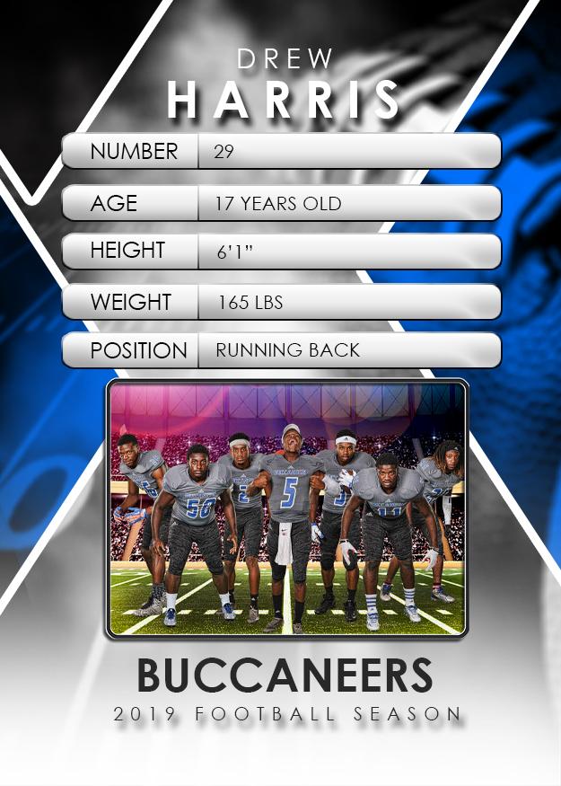 Signature Player - Football - V2 - Drop-In Trading Card Template-Photoshop Template - Photo Solutions