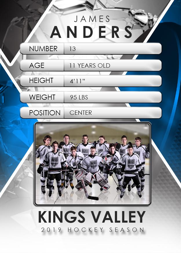 Signature Player - Hockey - V2 - Drop-In Trading Card Template-Photoshop Template - Photo Solutions