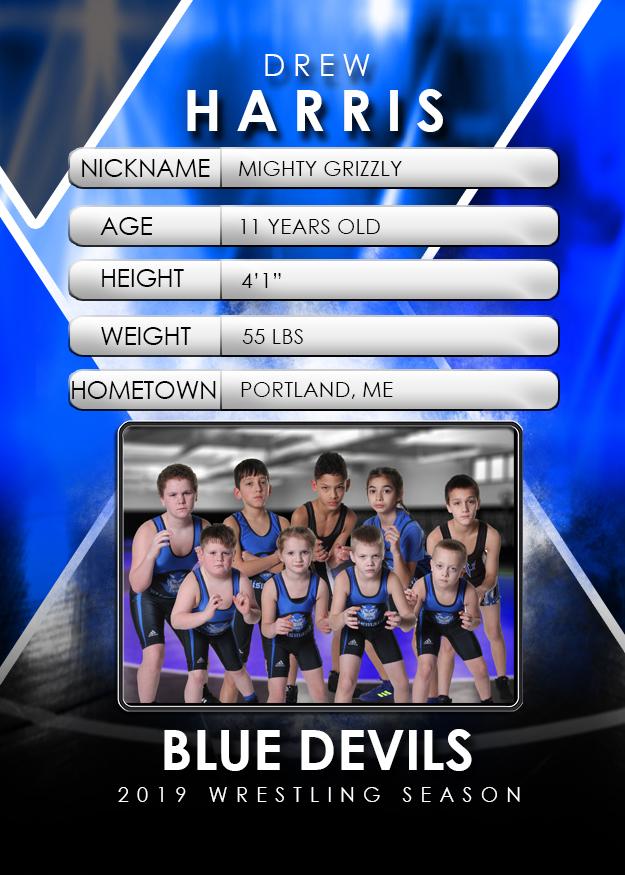 Signature Player - Wrestling - V2 - Drop-In Trading Card Template-Photoshop Template - Photo Solutions