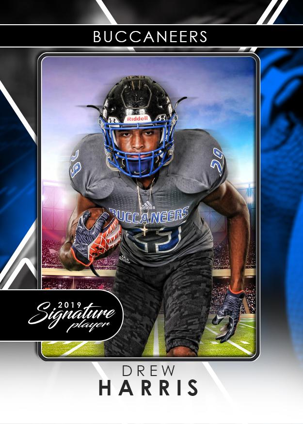Signature Player - Football - V2 - Drop-In Trading Card Template-Photoshop Template - Photo Solutions