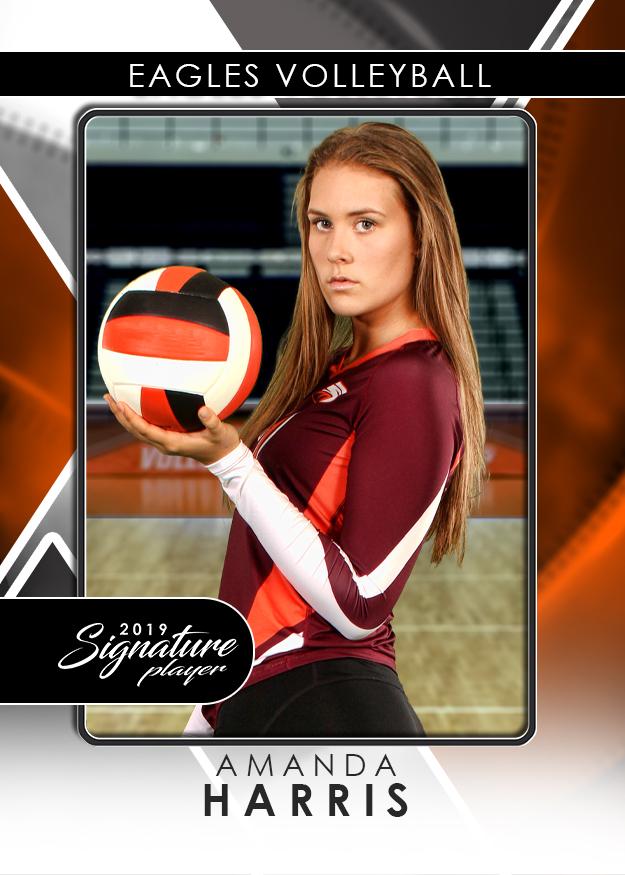 Signature Player - Volleyball - V2 - Drop-In Trading Card Template-Photoshop Template - Photo Solutions