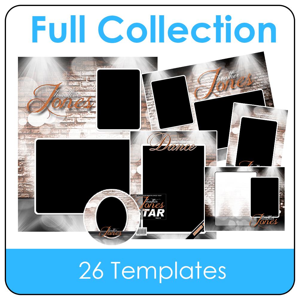 Brick Lights - Stage Series - T&I - Full Drop In Collection-Photoshop Template - Photo Solutions