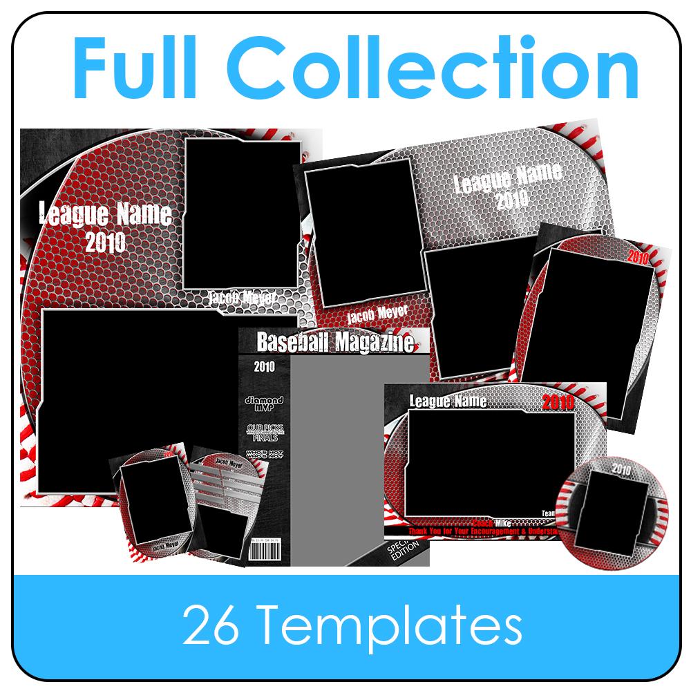 Playoff Baseball - T&I - Full Drop In Collection-Photoshop Template - Photo Solutions