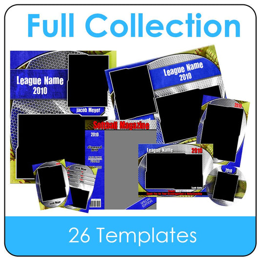 Playoff Softball - T&I - Full Drop In Collection-Photoshop Template - Photo Solutions