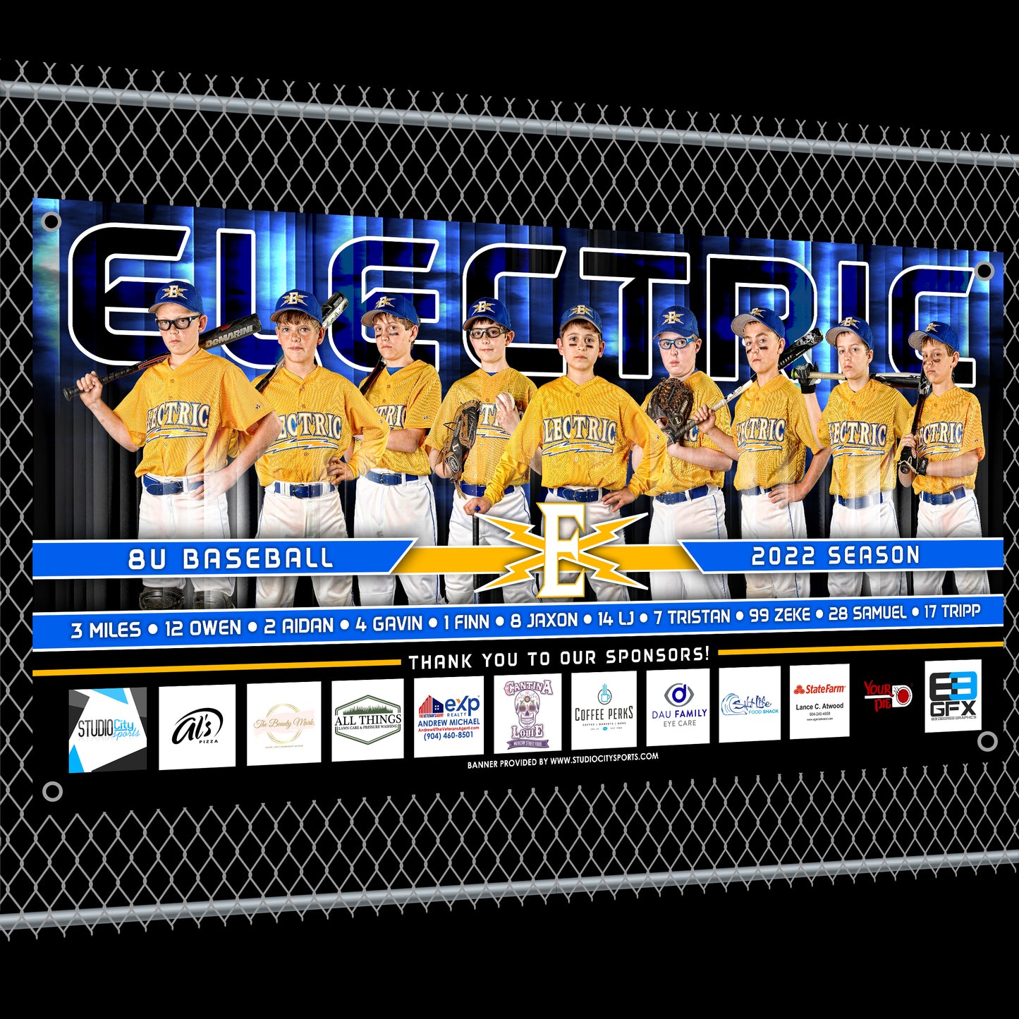 Fire Sky - Cinema Series - 4'x8' Team Field Banner-Photoshop Template - PSMGraphix