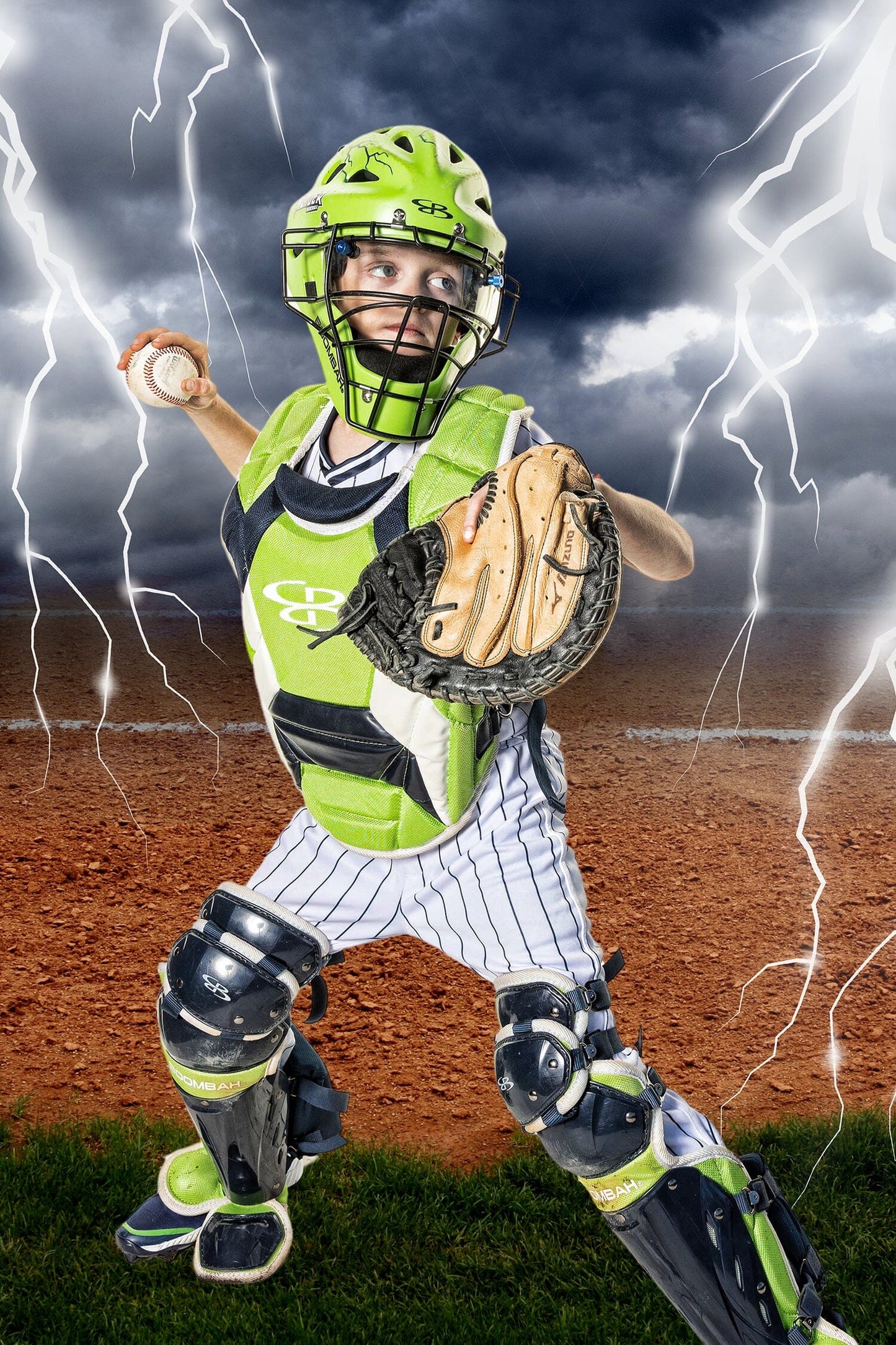 Thunder - Phoenix Series - Background Replacement-Photoshop Template - PSMGraphix