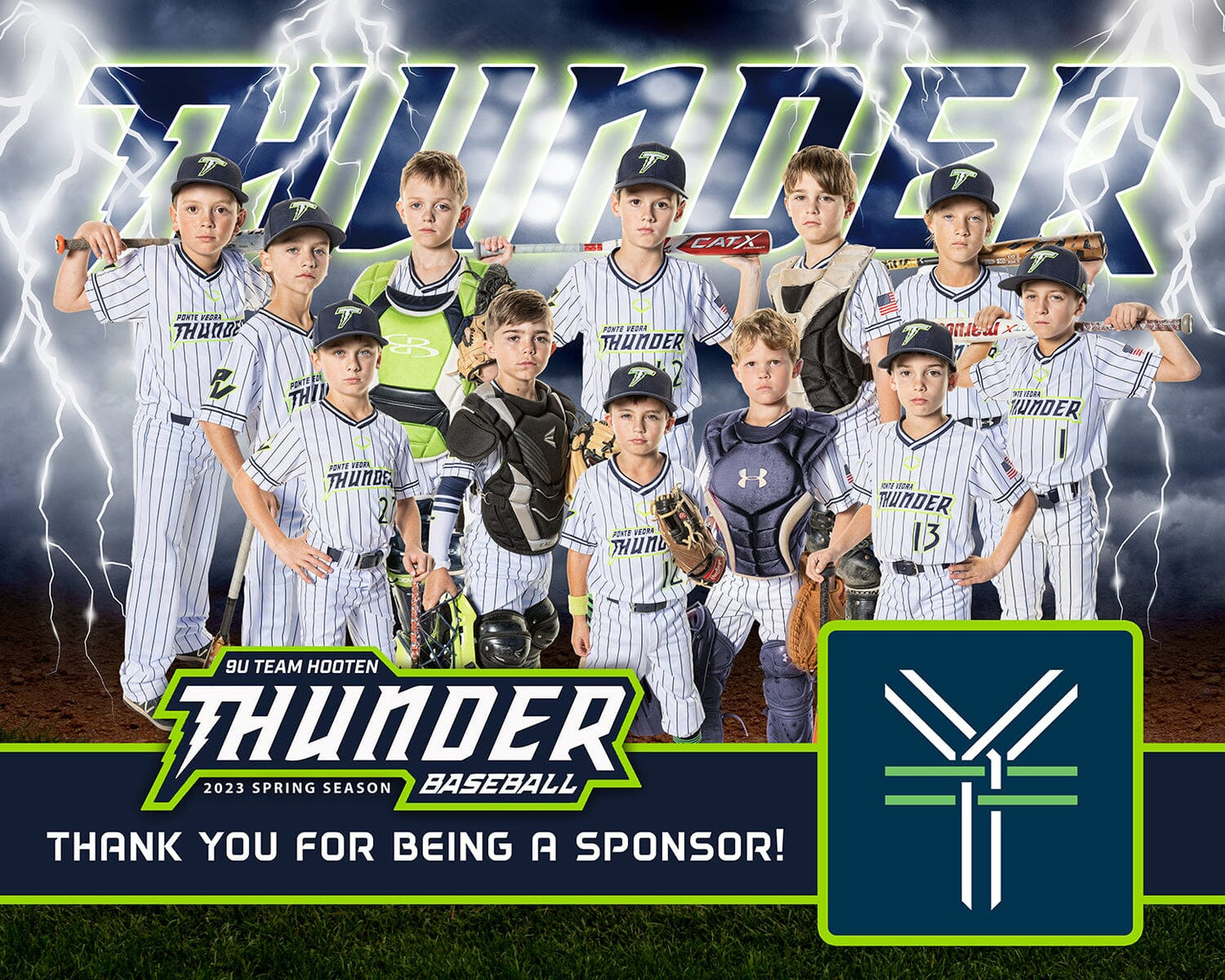 Thunder - Phoenix Series - Sponsor Plaque Template-Photoshop Template - PSMGraphix