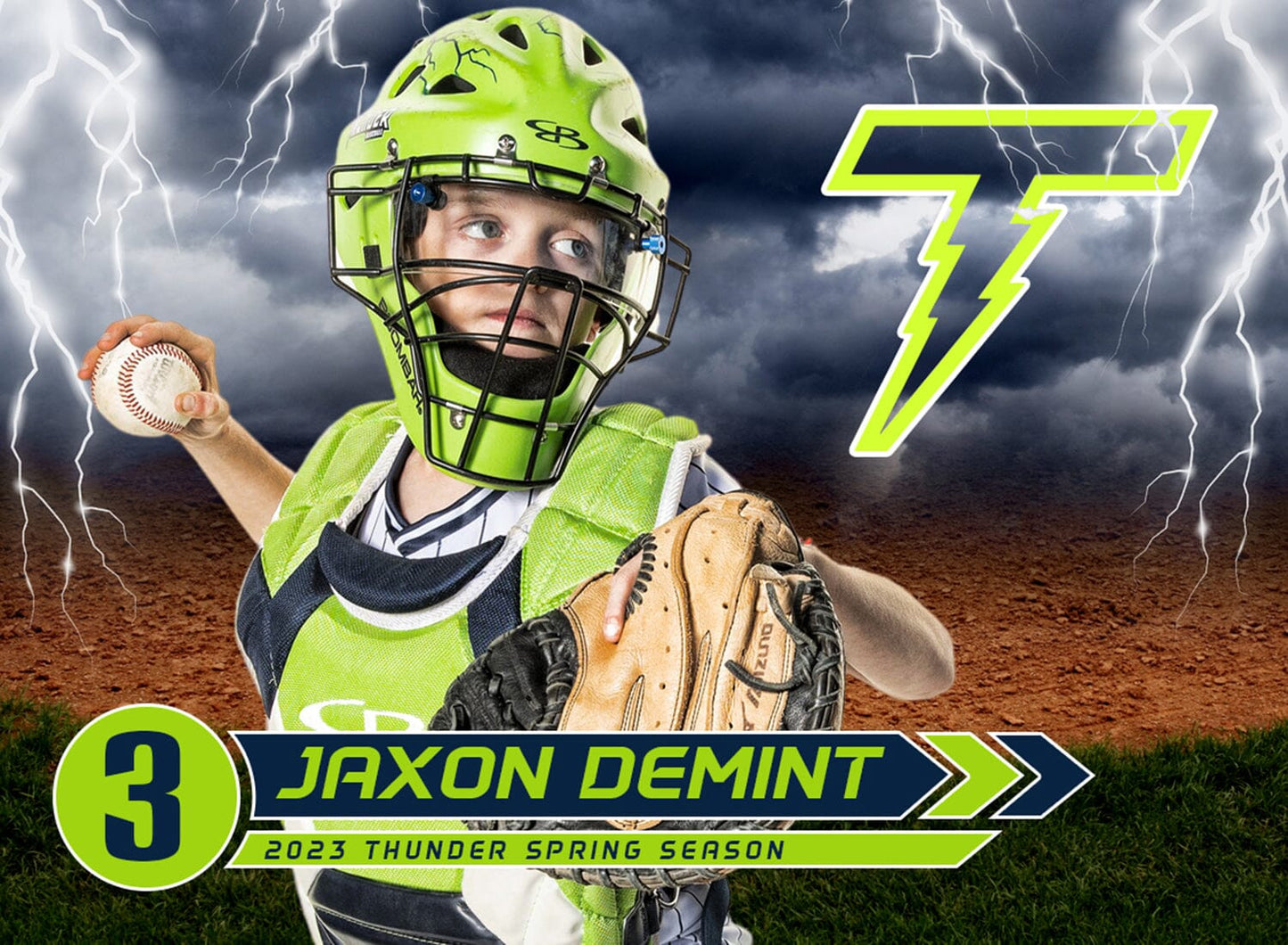 Thunder - Phoenix Series - Trading Card Template-Photoshop Template - PSMGraphix