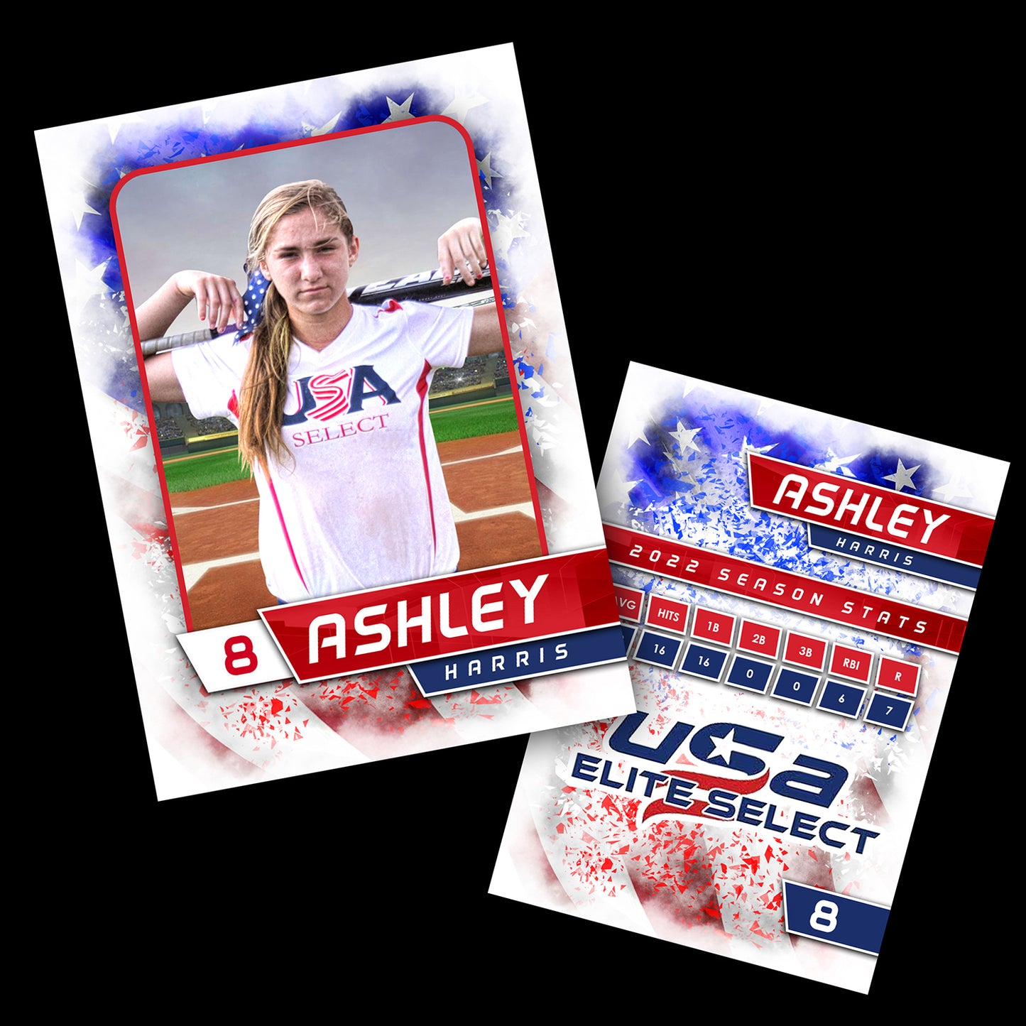 Patriot - Cinema Series - Vertical Drop-In Trading Card Template-Photoshop Template - PSMGraphix