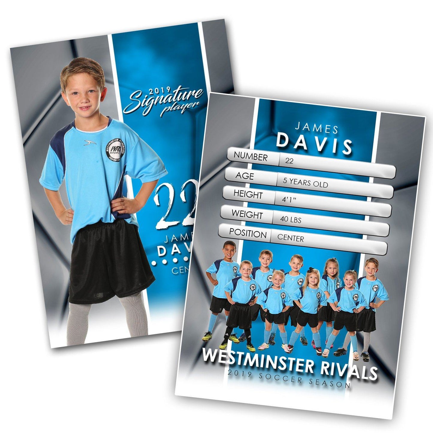 Signature Player - Soccer - V1 - Extraction Trading Card Template-Photoshop Template - Photo Solutions