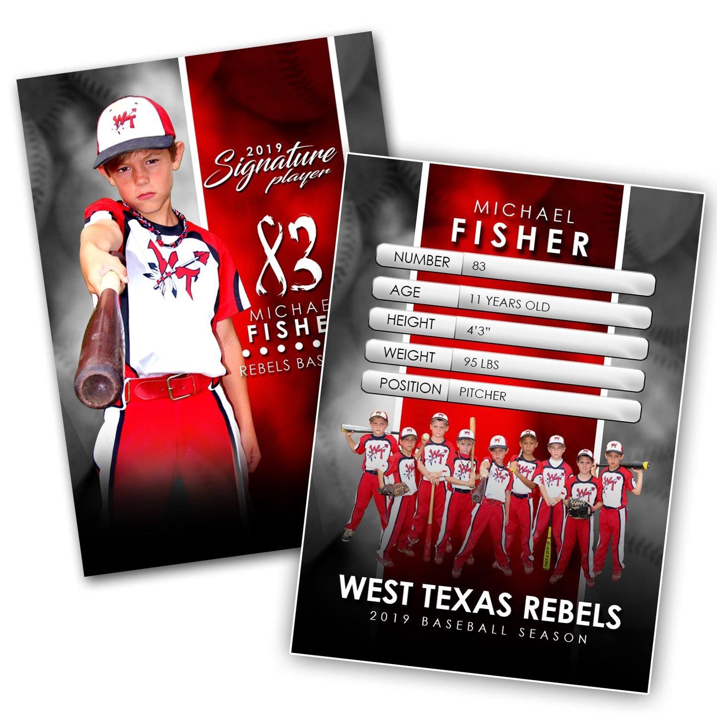 Signature Player - Baseball - V1 - Extraction Trading Card Template-Photoshop Template - Photo Solutions