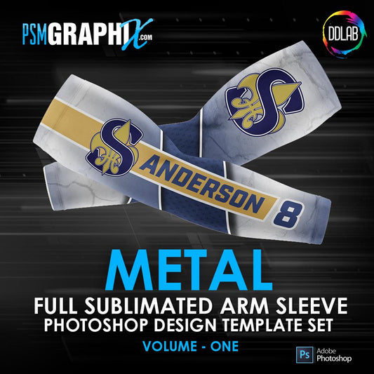 Metal - V1 - Arm Sleeve Photoshop Template-Photoshop Template - PSMGraphix