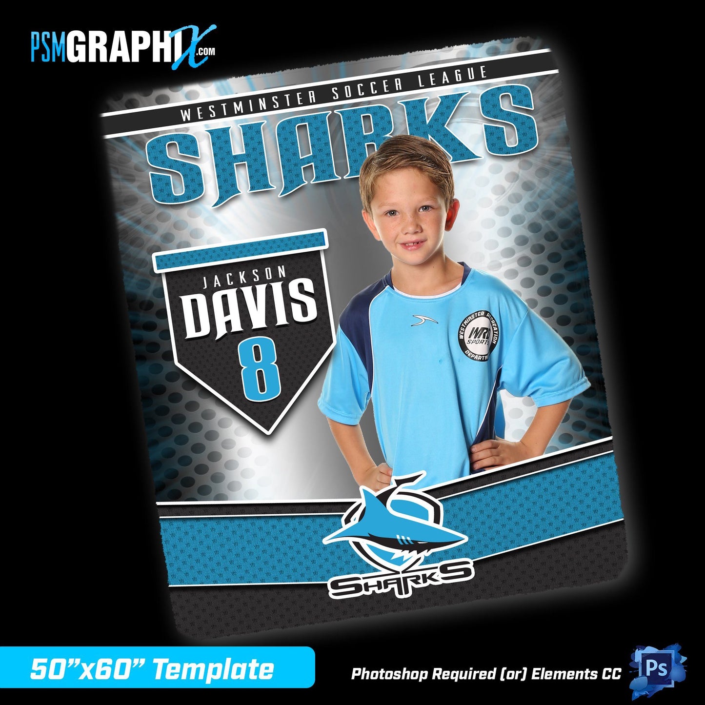 V1 - Superstar - 50"x60" Blanket Template-Photoshop Template - PSMGraphix