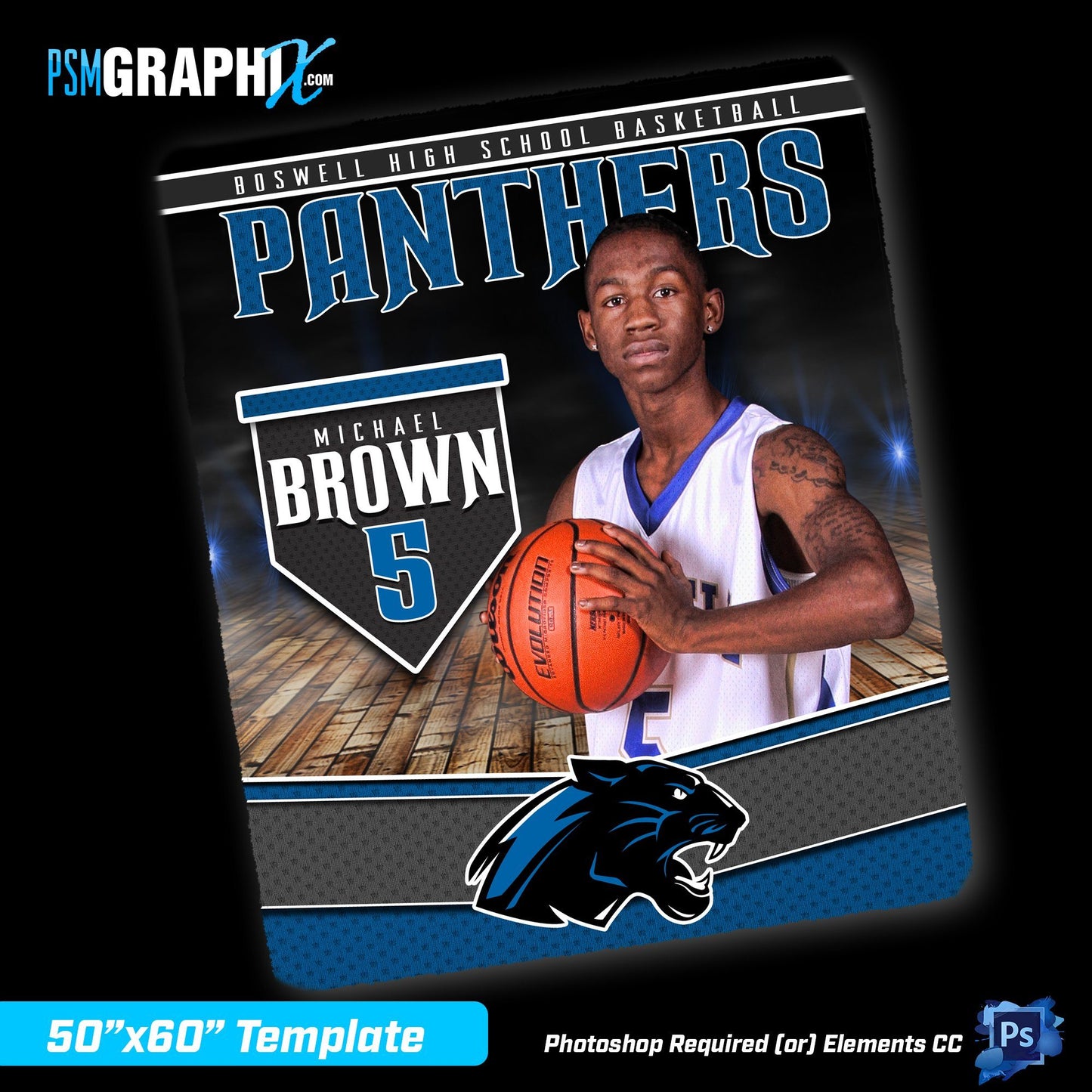 V1 - Vapor - 50"x60" Blanket Template-Photoshop Template - PSMGraphix