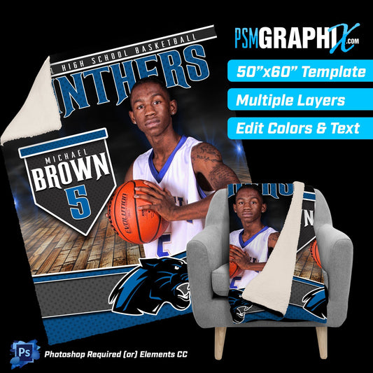 V1 - Vapor - 50"x60" Blanket Template-Photoshop Template - PSMGraphix