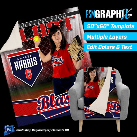 V2 - Diamond - 50"x60" Blanket Template-Photoshop Template - PSMGraphix