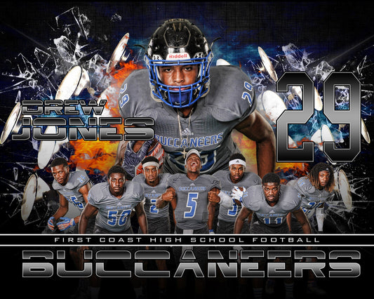 Stadium Lights - V3 - H T&I Memory Mate Poster/Banner-Photoshop Template - Photo Solutions