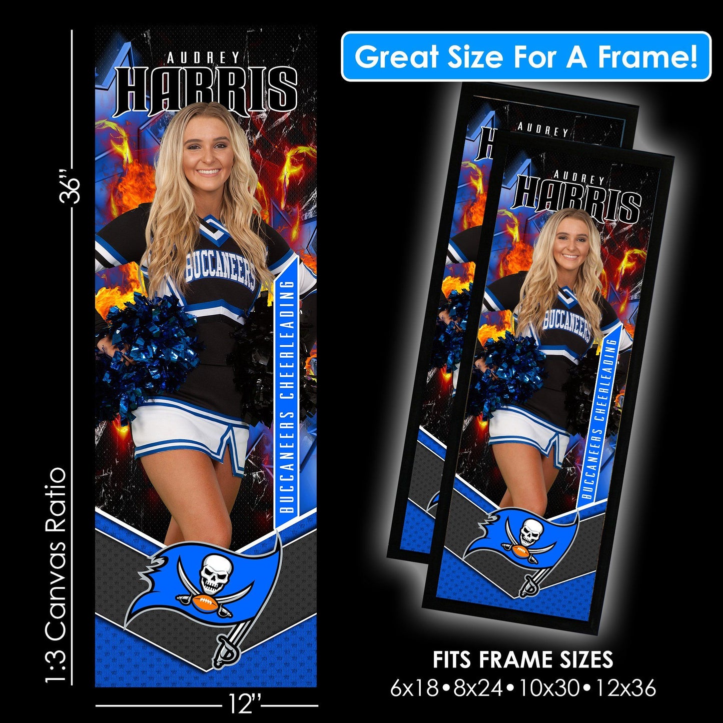 V3 - Stars - 1:3 Ratio Single Player Poster Template-Photoshop Template - PSMGraphix