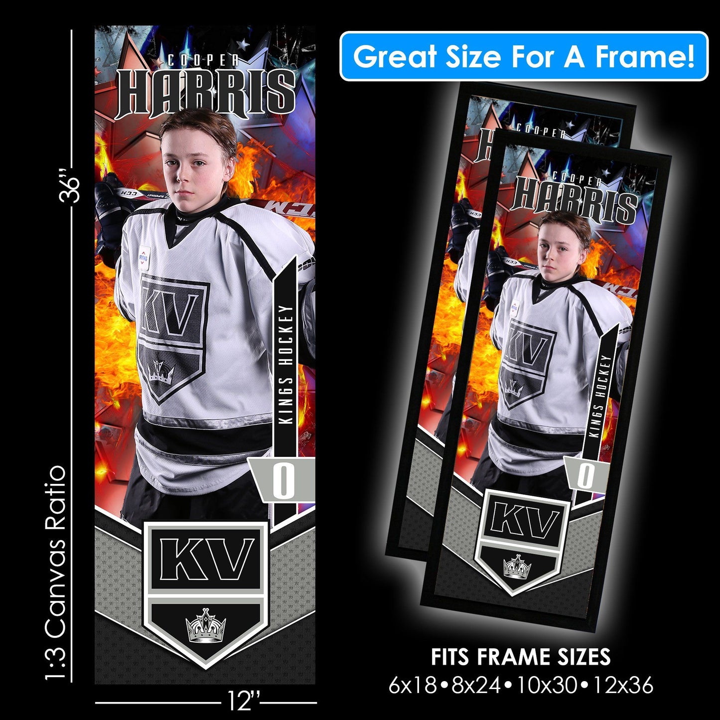 V3 - USA - 1:3 Ratio Single Player Poster Template-Photoshop Template - PSMGraphix