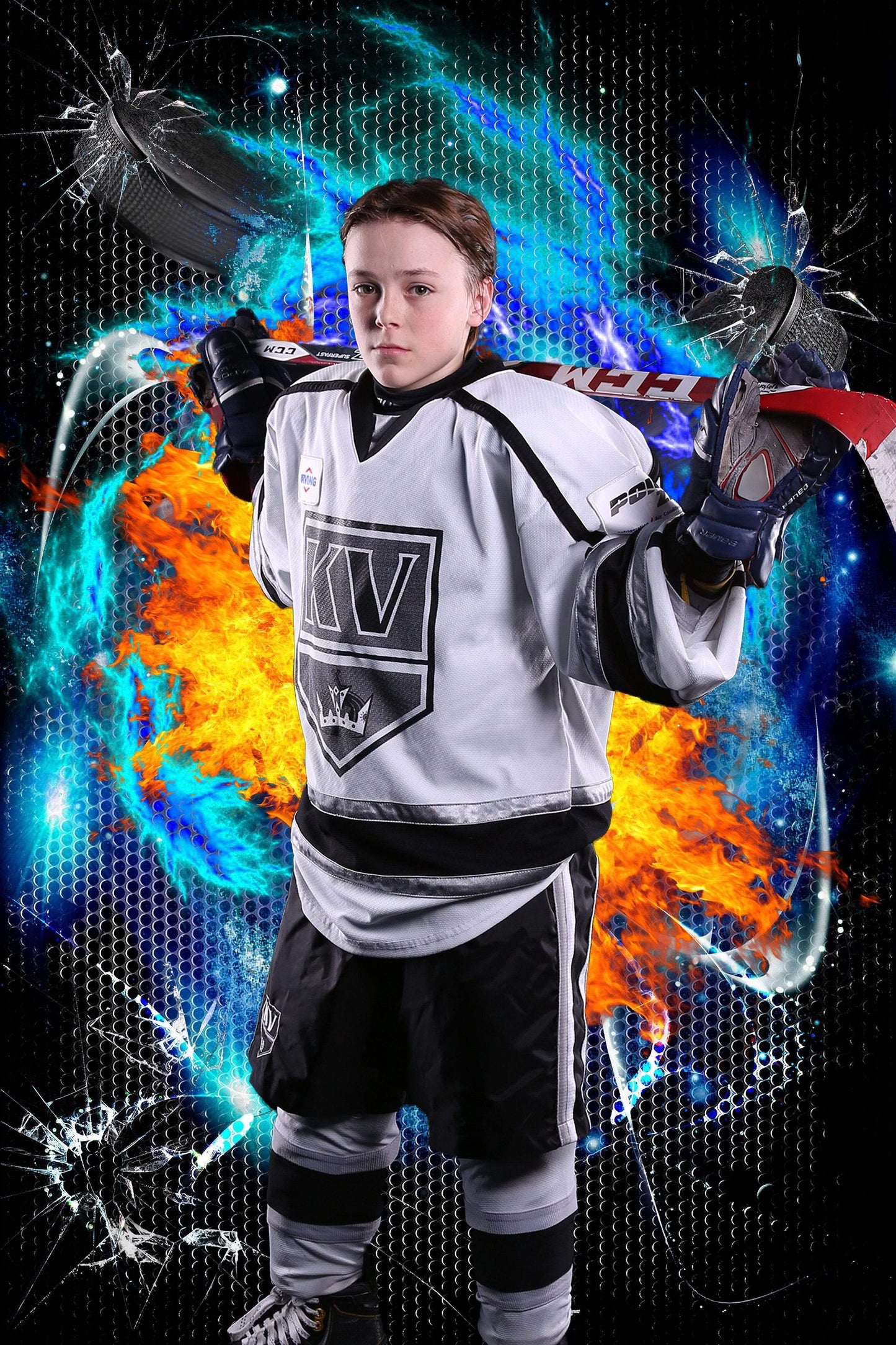Ice - V3 - Green Screen & HiLite Background Template-Photoshop Template - Photo Solutions