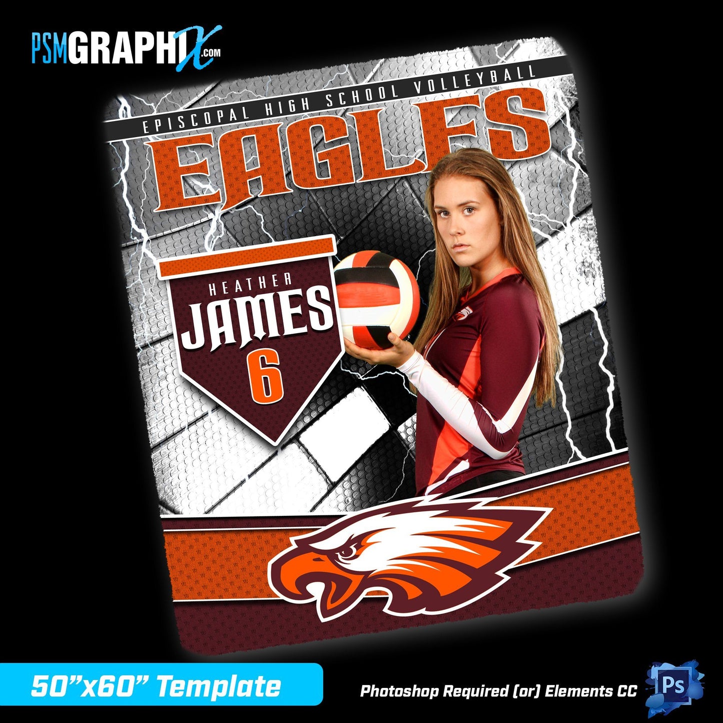 V4 - Backsplash - 50"x60" Blanket Template-Photoshop Template - PSMGraphix