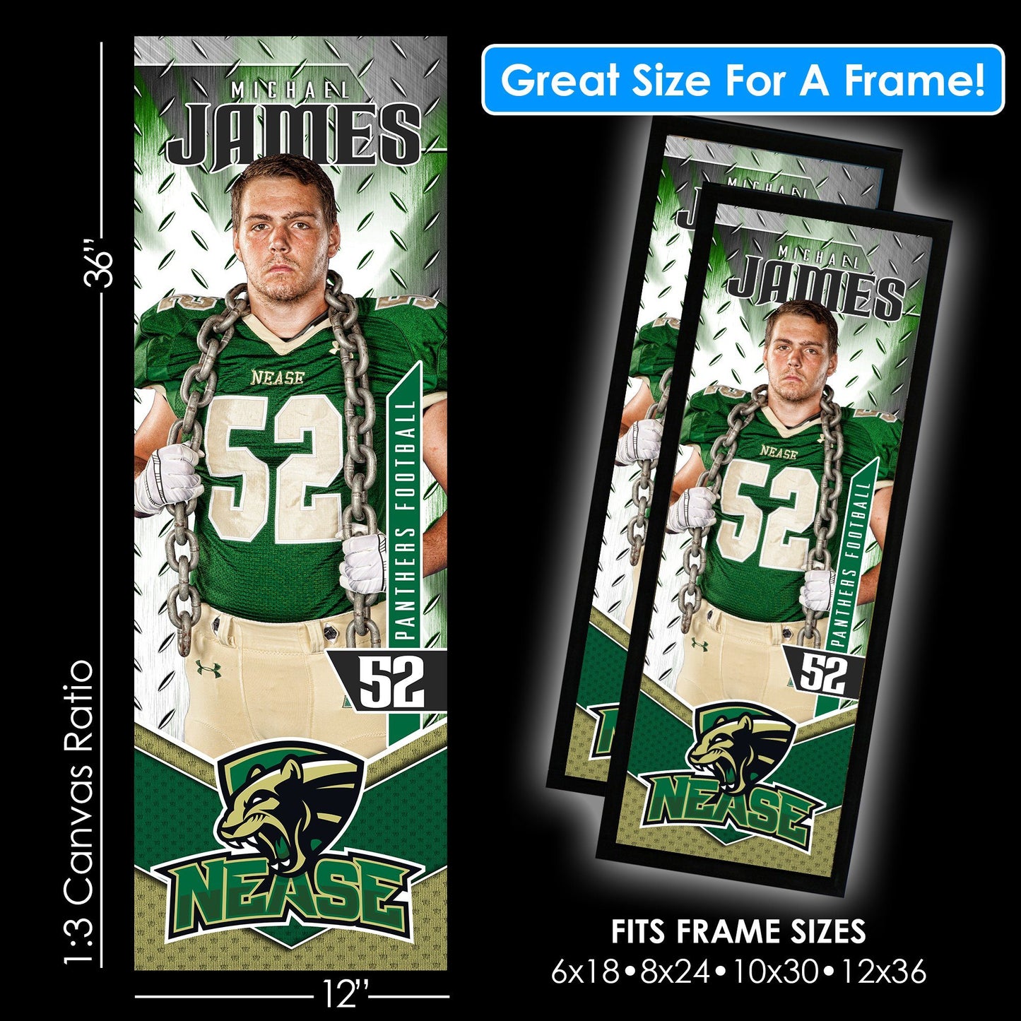 V4 - Iron Side - 1:3 Ratio Single Player Poster Template-Photoshop Template - PSMGraphix