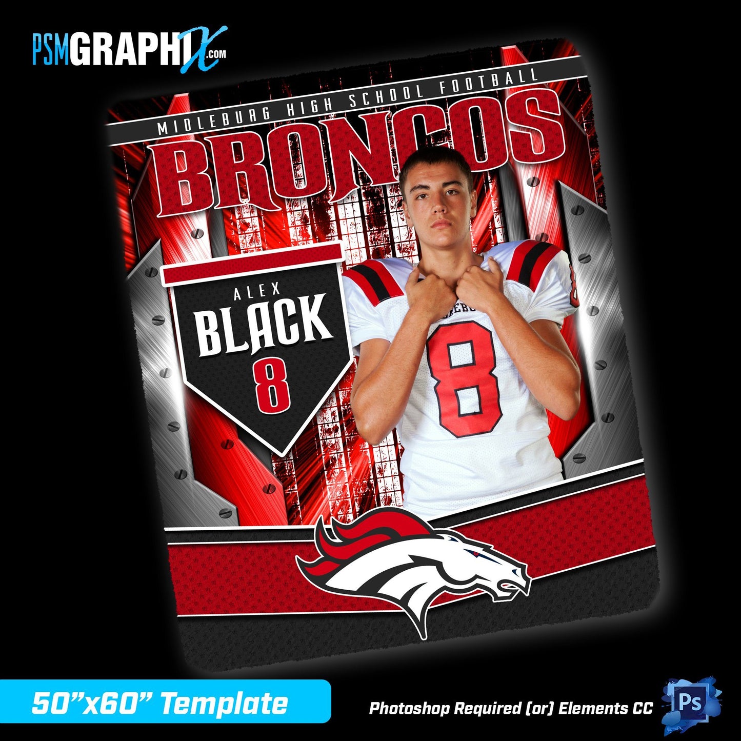 V4 - Street - 50"x60" Blanket Template-Photoshop Template - PSMGraphix