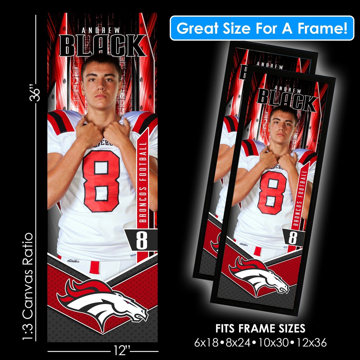 V4 - Street - 1:3 Ratio Single Player Poster Template-Photoshop Template - PSMGraphix