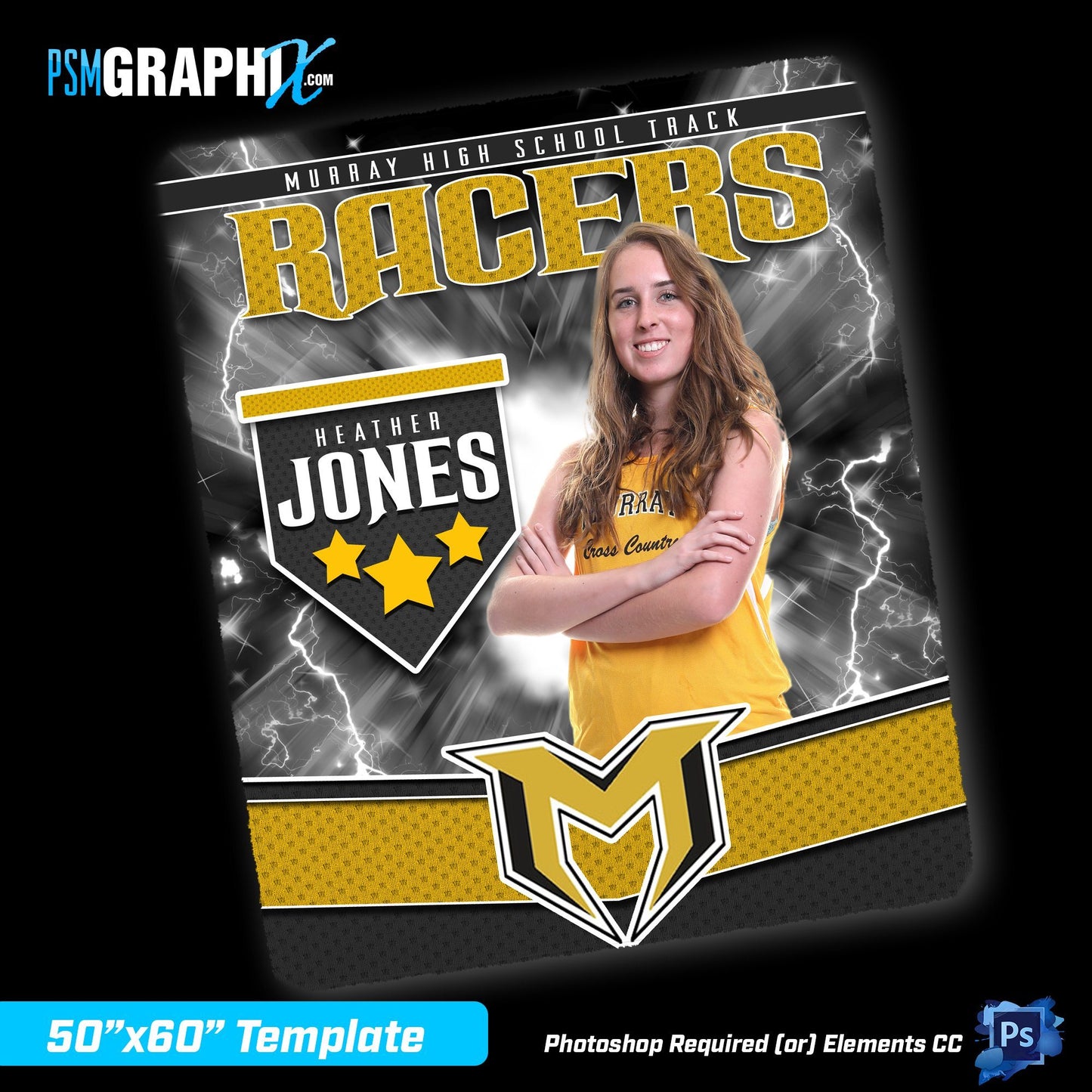 V5 - Fusion - 50"x60" Blanket Template-Photoshop Template - PSMGraphix