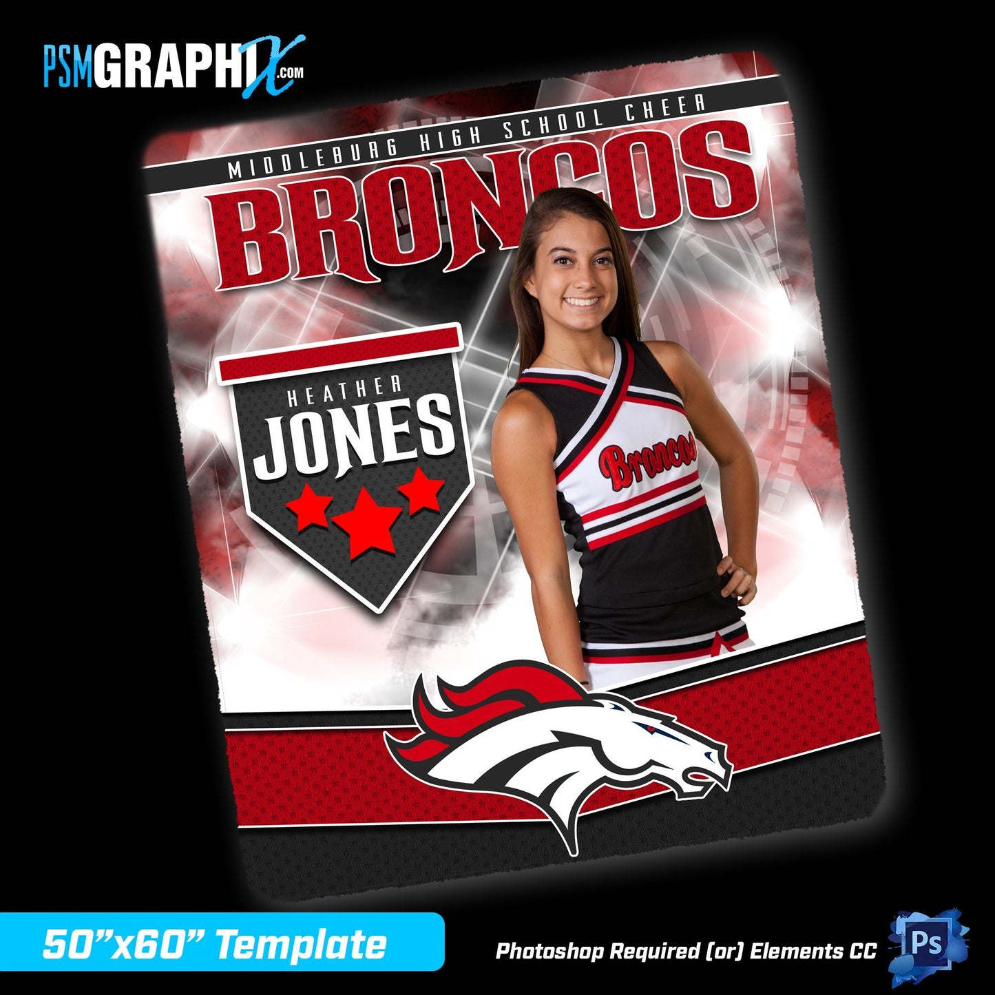 V5 - Light Storm - 50"x60" Blanket Template-Photoshop Template - PSMGraphix