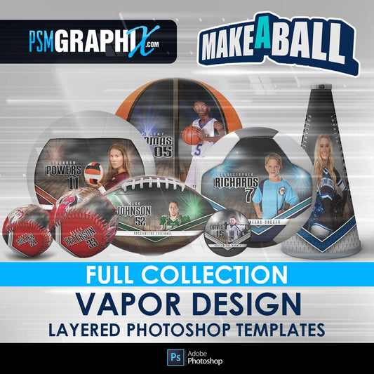 Vapor - V.1 - Make-A-Ball Full Template Collection-Photoshop Template - PSMGraphix