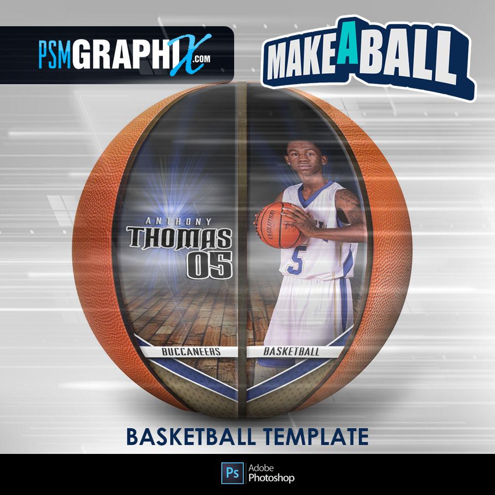 Vapor - V.1 - Basketball (Full Size) - Make-A-Ball Photoshop Template-Photoshop Template - PSMGraphix