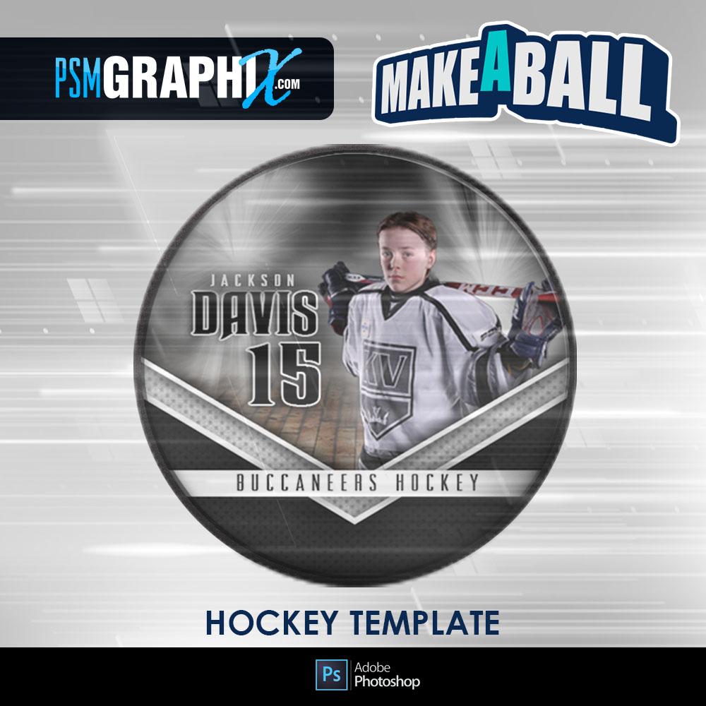 Vapor - V.1 - Hockey Puck - Make-A-Ball Photoshop Template-Photoshop Template - PSMGraphix