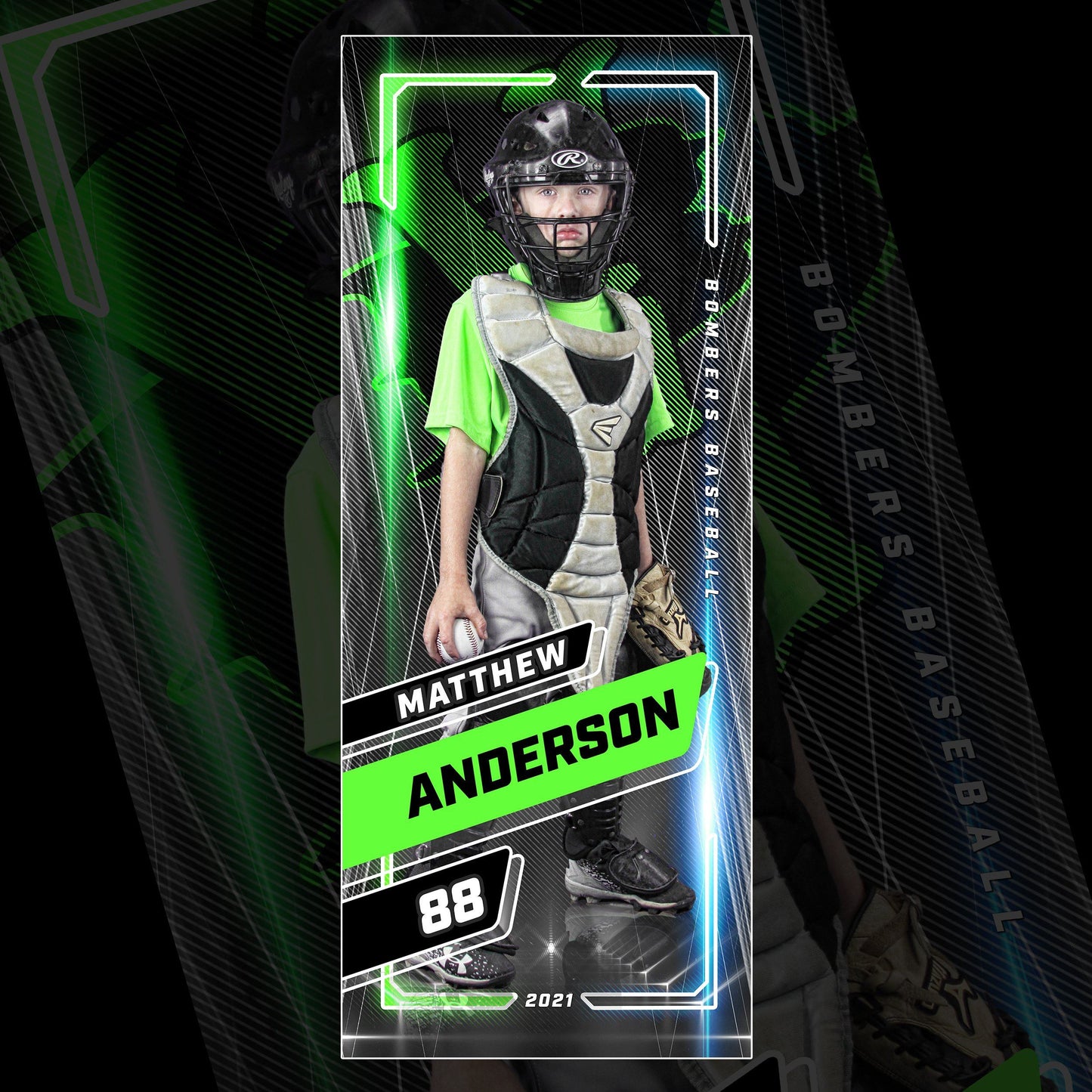 Upper Deck- Cinema Series Player Wall/Locker Banner & Poster Template-Photoshop Template - PSMGraphix