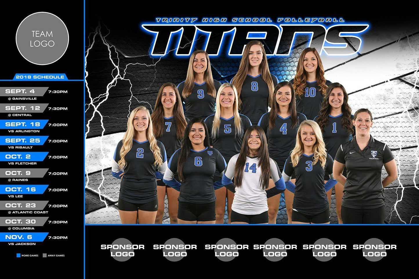 Backsplash - V.4 - Game Day Season Schedule Template-Photoshop Template - Photo Solutions