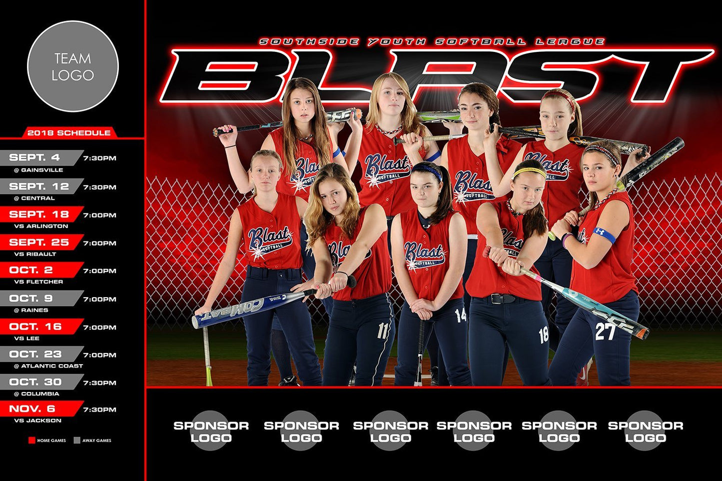 ULTIMATE LIMITED TIME OFFER! Game Day Schedule Full Collection-Photoshop Template - PSMGraphix