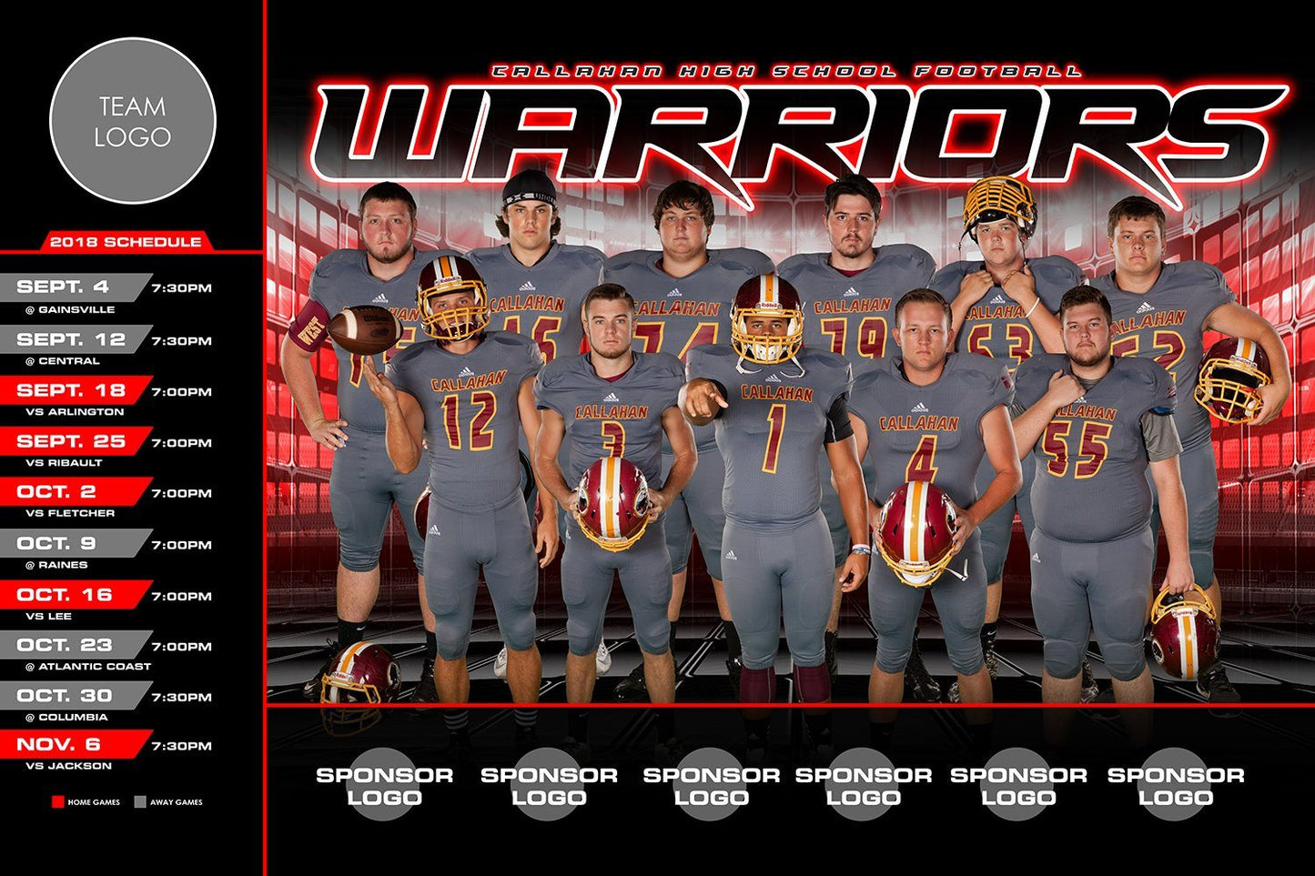 ULTIMATE LIMITED TIME OFFER! Game Day Schedule Full Collection-Photoshop Template - PSMGraphix